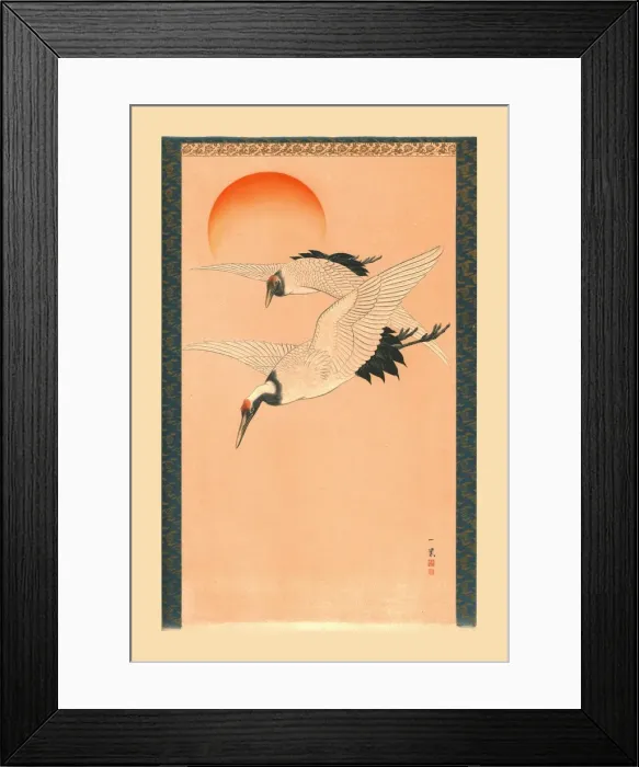 Framed Print : Cranes, c1840, (1886). Artist: Wilhelm Greve Framed Print : Cranes, c1840, (1886). Artist: Wilhelm Greve
