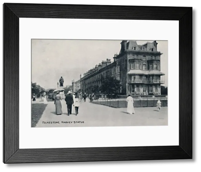 Framed Print : Folkestone. Harvey Statue, late 19th-early 20th century Framed Print : Folkestone. Harvey Statue, late 19th-early 20th century