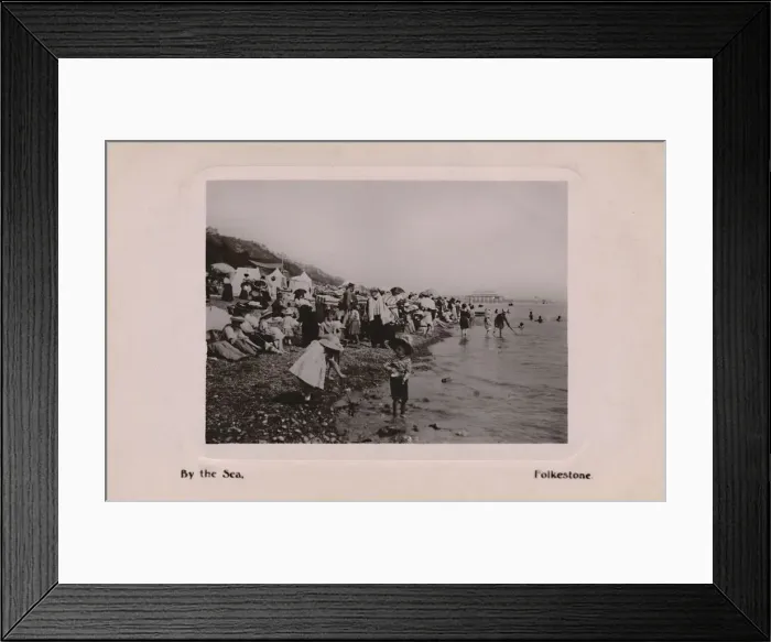 Framed Print : By the Sea, Folkestone, late 19th-early 20th century Framed Print : By the Sea, Folkestone, late 19th-early 20th century