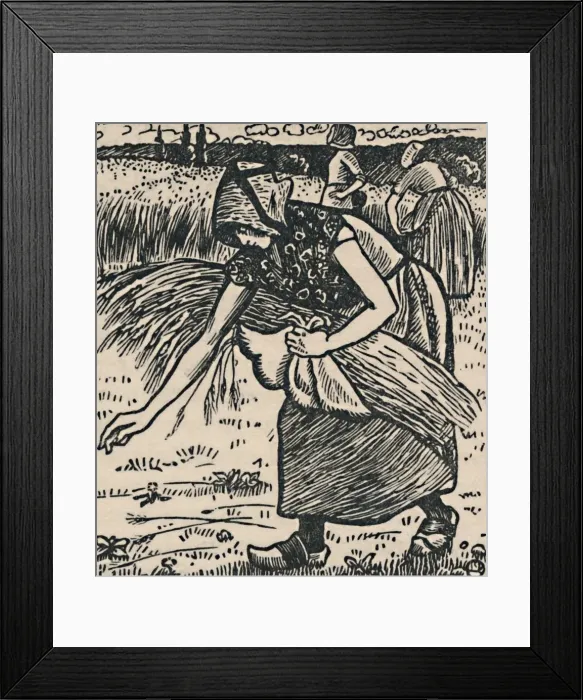 Framed Print : Ruth Gleaning, 1919. Artist: Lucien Pissarro