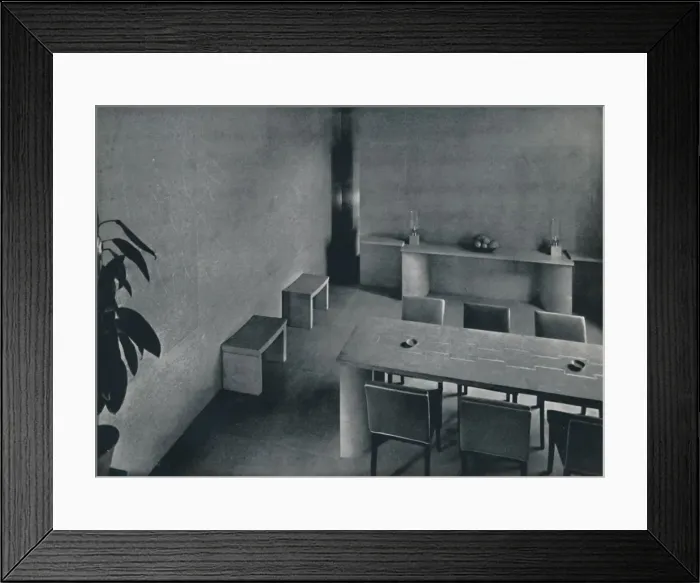 Framed Print : Dining room of the architect Oliver Hill, F. R. I. B. A. 1942