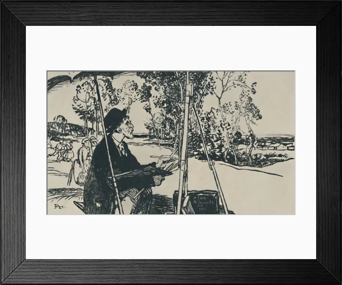 Framed Print : Le Paysagiste, 1919. Artist: Auguste Lepere Framed Print : Le Paysagiste, 1919. Artist: Auguste Lepere