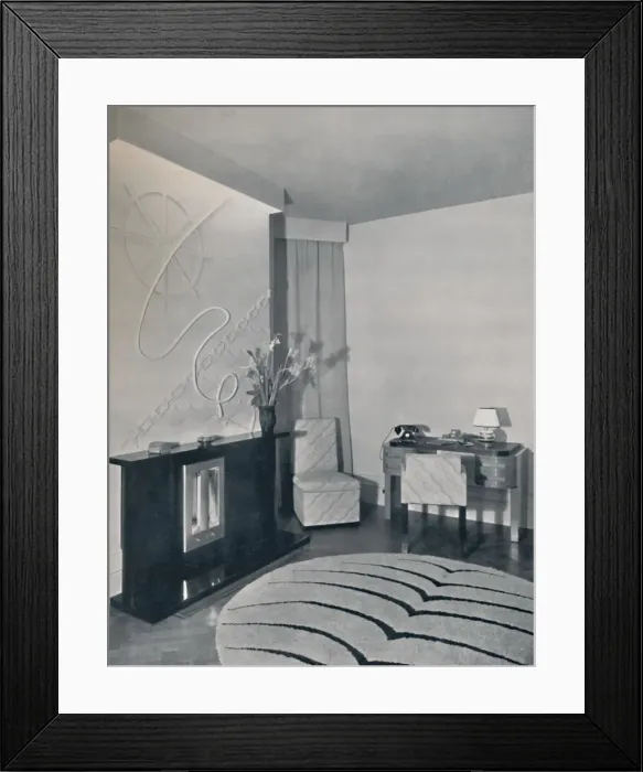 Framed Print : Entrance hall designed by Duncan Miller, London, England, 1936 Framed Print : Entrance hall designed by Duncan Miller, London, England, 1936