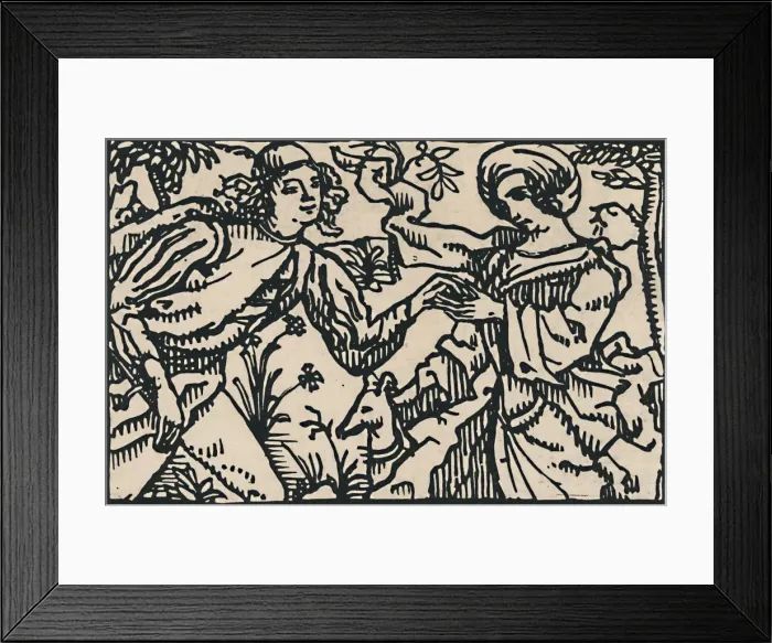 Framed Print : Illustration for Villons Petit Testament, 1919. Artist: Emile Bernard Framed Print : Illustration for Villons Petit Testament, 1919. Artist: Emile Bernard