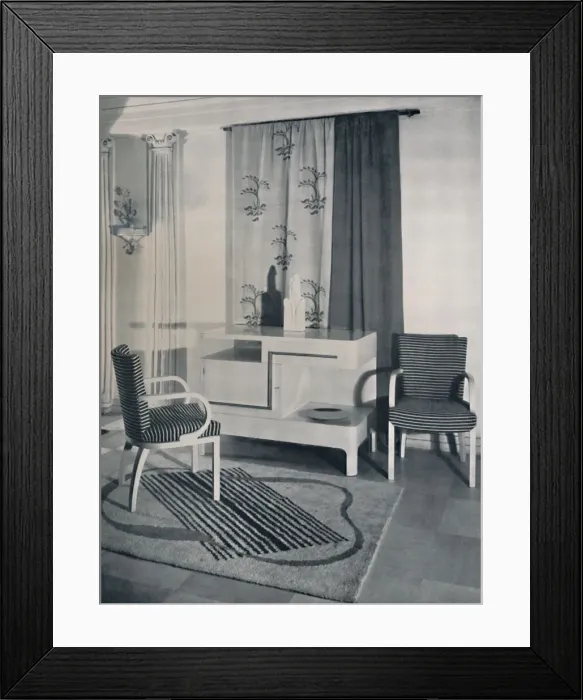 Framed Print : Corner of a room designed by Hayes Marshall for Fortnum & Mason Ltd. London, 1936