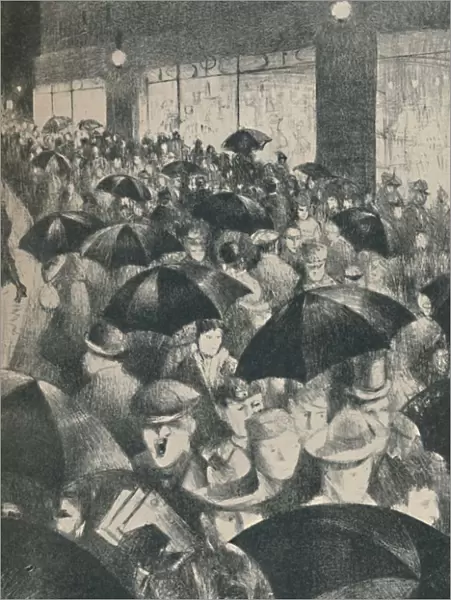 Wet Evening, Oxford Street, 1919. Artist: CRW Nevinson