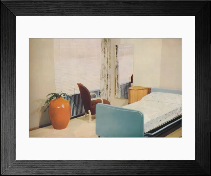 Framed Print : Hotel bedroom, 1940 Framed Print : Hotel bedroom, 1940