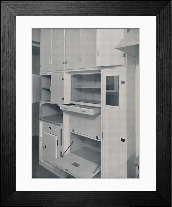 Framed Print : Compactom Household Cupboard Units, 1936