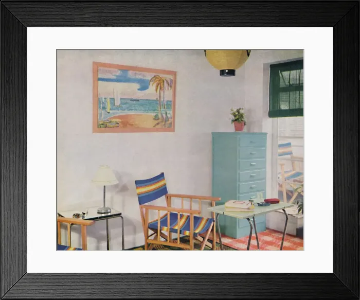 Framed Print : In this small London flat use has been made of inexpensive furniture, 1940 Framed Print : In this small London flat use has been made of inexpensive furniture, 1940