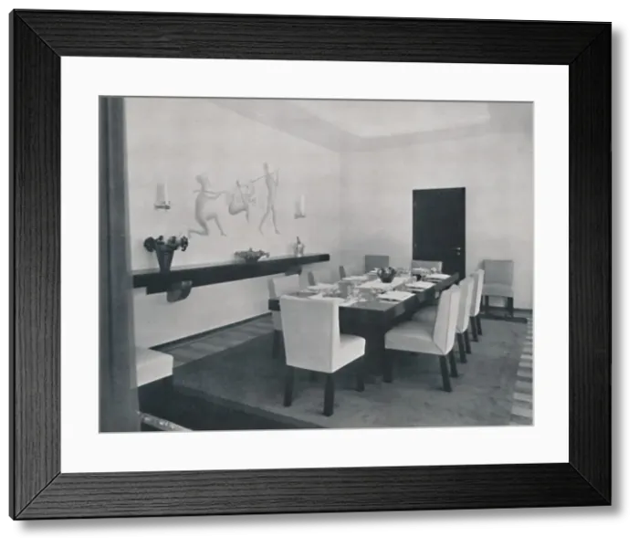Framed Print : House in Bucharest by Rudolf Frankel - The dining room, 1942 Framed Print : House in Bucharest by Rudolf Frankel - The dining room, 1942