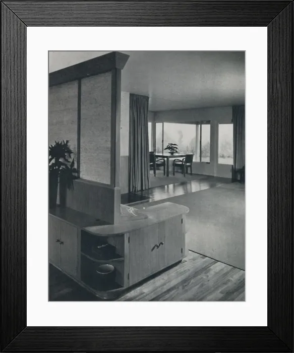Framed Print : House at Pomona, California... looking across the living room, 1942 Framed Print : House at Pomona, California... looking across the living room, 1942