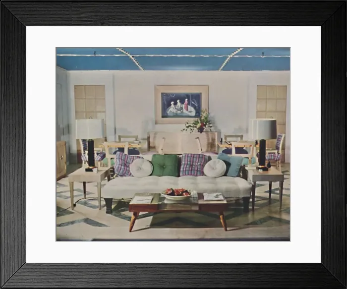 Framed Print : All-Purpose Living Room, 1942 Framed Print : All-Purpose Living Room, 1942