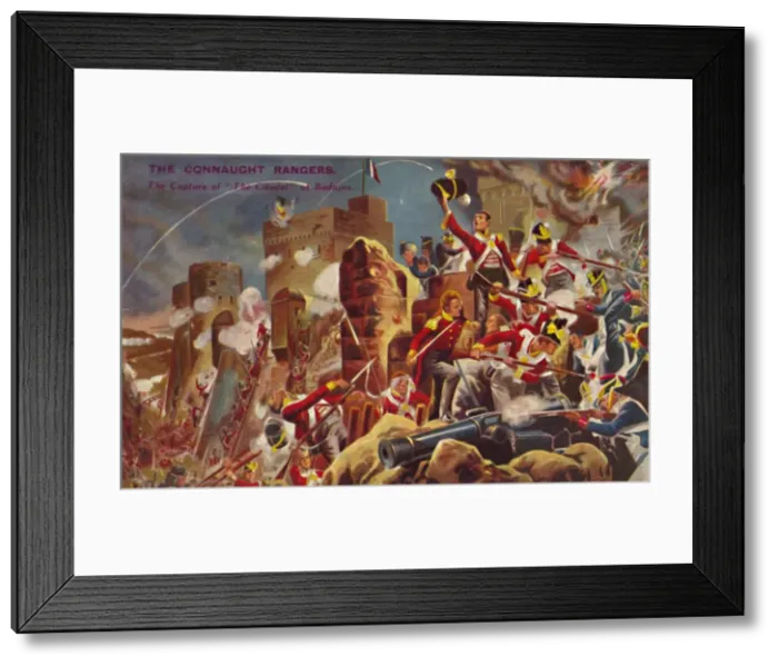 Framed Print : The Connaught Rangers. The Capture of The Citadel at Badajoz, 1812, (1939) Framed Print : The Connaught Rangers. The Capture of The Citadel at Badajoz, 1812, (1939)
