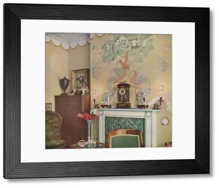 Framed Print : Painted chimney breast, 1933 Framed Print : Painted chimney breast, 1933