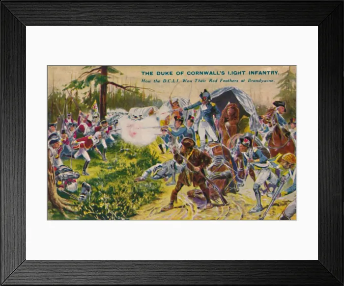 Framed Print : The Duke of Cornwalls Light Infantry... at Brandywine, 1777, (1939) Framed Print : The Duke of Cornwalls Light Infantry... at Brandywine, 1777, (1939)