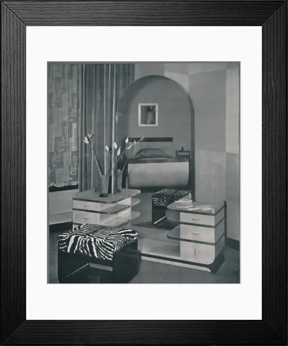 Framed Print : Dressing-table and stool designed for the Frankl Galleres, Inc. 1933 Framed Print : Dressing-table and stool designed for the Frankl Galleres, Inc. 1933