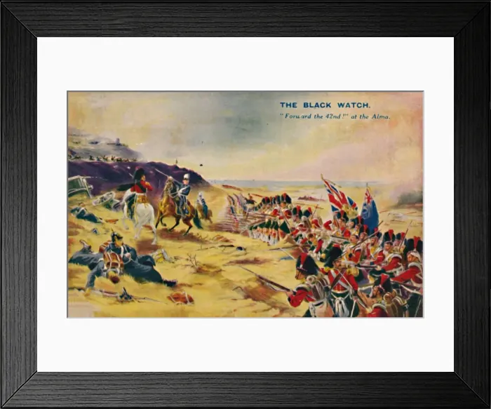 Framed Print : The Black Watch. Forward the 42nd! at the Alma, 1854, (1939) Framed Print : The Black Watch. Forward the 42nd! at the Alma, 1854, (1939)