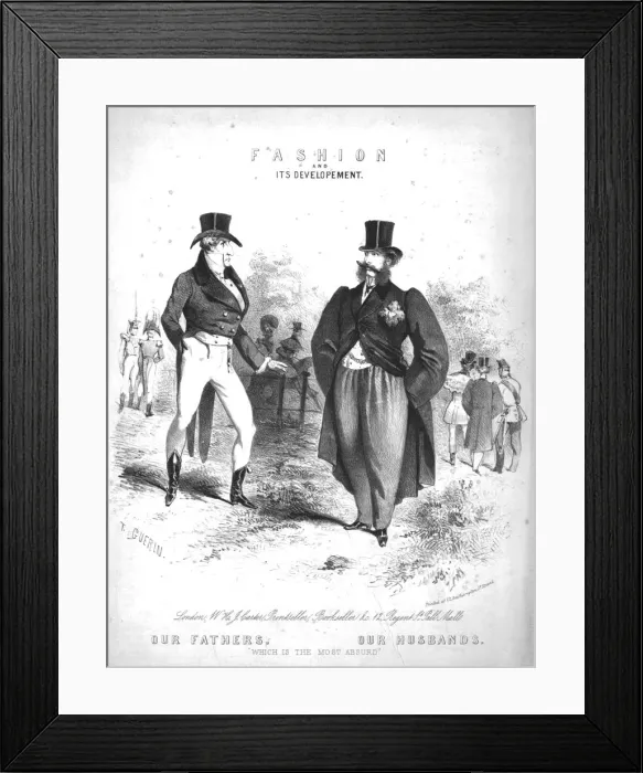 Framed Print : Fashion and its Developement. early 19th century. Artist: Thomas Francois Guerin Framed Print : Fashion and its Developement. early 19th century. Artist: Thomas Francois Guerin