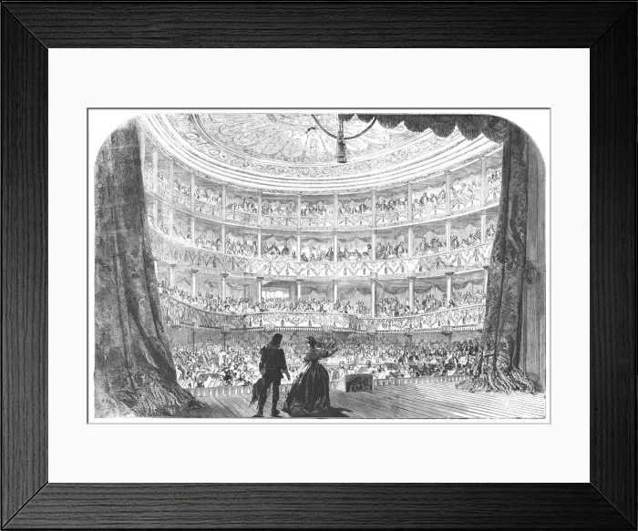 Framed Print : Performance Before Her Majesty in the Theatre of the Palace of St. Cloud, c1855 Framed Print : Performance Before Her Majesty in the Theatre of the Palace of St. Cloud, c1855