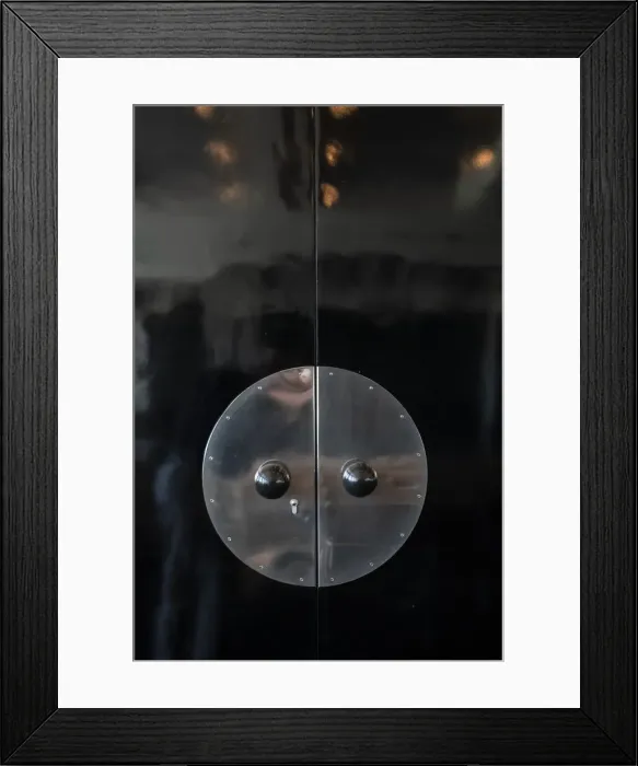 Framed Print : Door fixtures, assembly hall, The Bauhaus building, Dessau, Germany, 2018. Artist Framed Print : Door fixtures, assembly hall, The Bauhaus building, Dessau, Germany, 2018. Artist