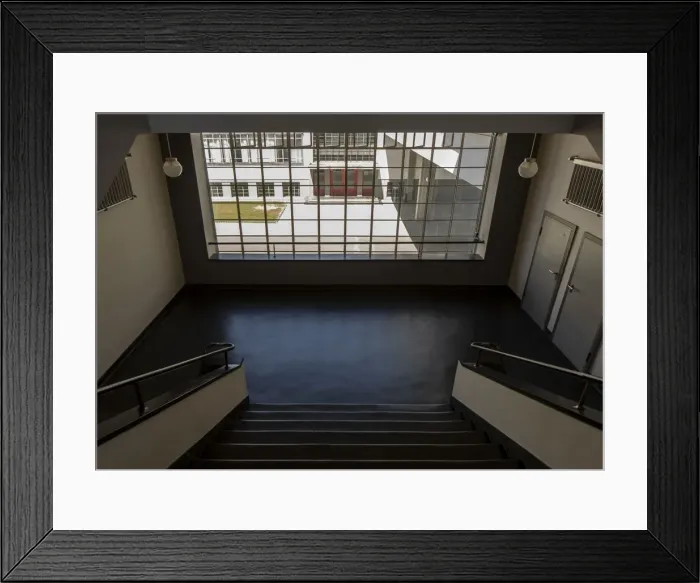Framed Print : The Bauhaus building, Dessau, Germany, 2018. Artist: Alan John Ainsworth Framed Print : The Bauhaus building, Dessau, Germany, 2018. Artist: Alan John Ainsworth