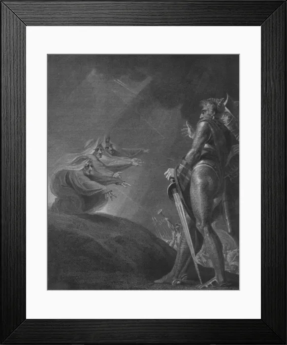Framed Print : The Witches Appear to Macbeth and Banquo, c1820. Artist: William Bromley Framed Print : The Witches Appear to Macbeth and Banquo, c1820. Artist: William Bromley