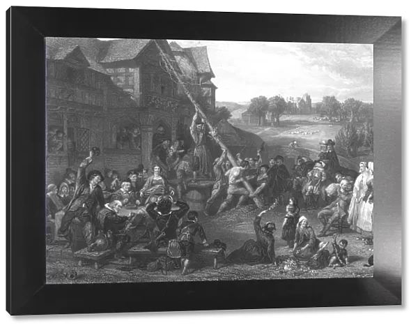 Raising the May Pole, c1862. Artist: E Goodall