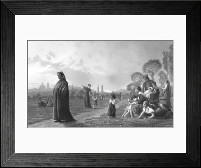 Framed Print : Dante, (19th century) Framed Print : Dante, (19th century)