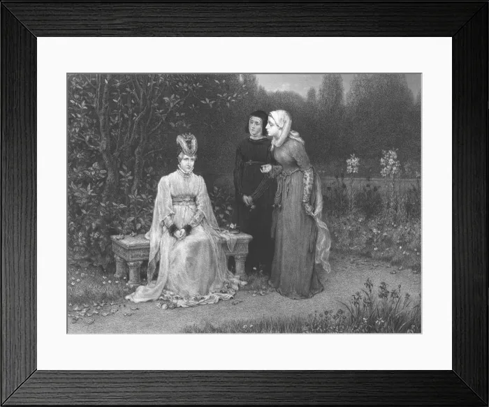 Framed Print : Queen Isabella and her ladies, c1870. Artist: Thomas Sherratt Framed Print : Queen Isabella and her ladies, c1870. Artist: Thomas Sherratt