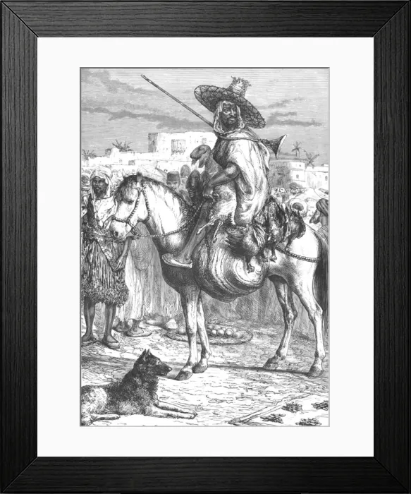 Framed Print : Arab Farmer in the Market at Tlemcen, Algeria, late 19th century Framed Print : Arab Farmer in the Market at Tlemcen, Algeria, late 19th century