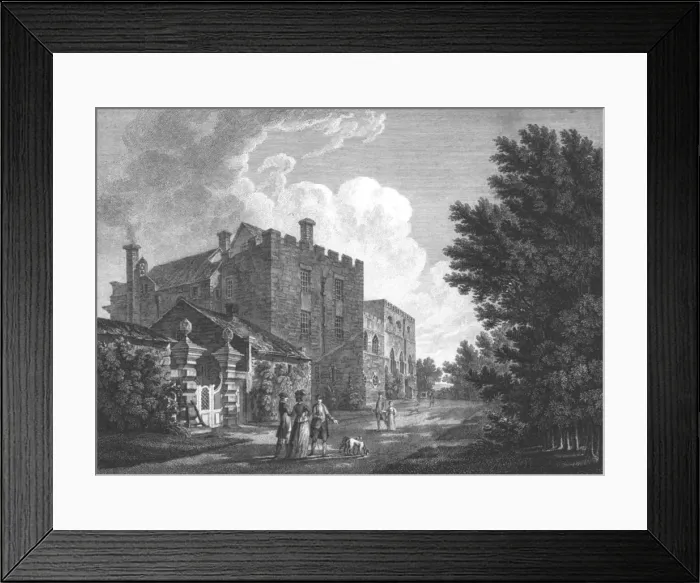 Framed Print : Greystoke Castle, 1778. Artist: William Byrne Framed Print : Greystoke Castle, 1778. Artist: William Byrne