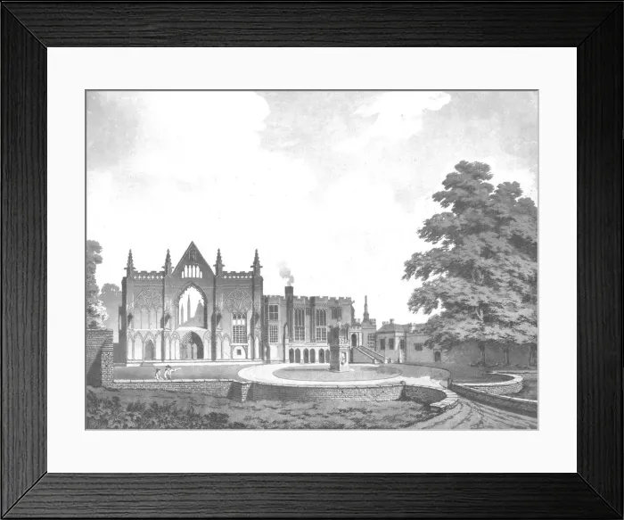 Framed Print : Newstead Abbey, Nottinghamshire, 18th century Framed Print : Newstead Abbey, Nottinghamshire, 18th century