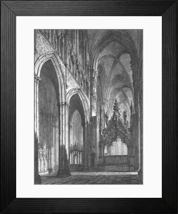 Framed Print : Beverley Minster, Eastern Transept, early 19th century. Artist: John Coney Framed Print : Beverley Minster, Eastern Transept, early 19th century. Artist: John Coney