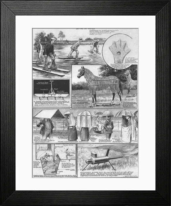 Framed Print : Curiosities of the Patent Office, 1921. Artist: WB Robinson Framed Print : Curiosities of the Patent Office, 1921. Artist: WB Robinson