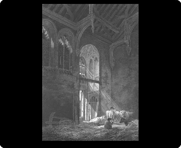 The Great Hall, Eltham Palace, Kent, 1804. Artist: J Storer
