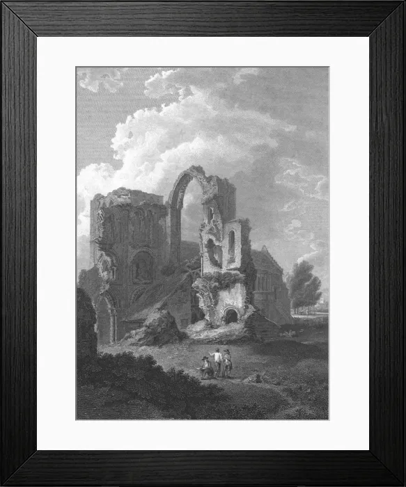 Framed Print : Castle Acre Priory, 1801. Artist: J Landseer Framed Print : Castle Acre Priory, 1801. Artist: J Landseer