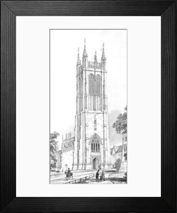 Framed Print : Saint Peters Church, Evercreech, Somerset, c1850s Framed Print : Saint Peters Church, Evercreech, Somerset, c1850s