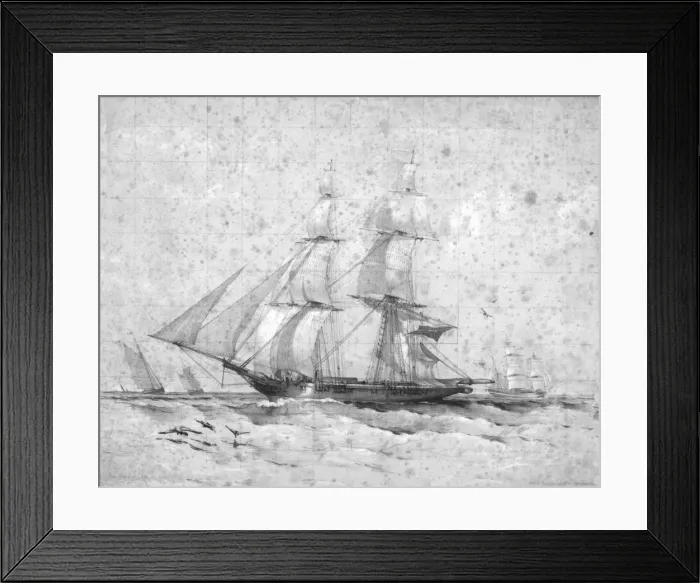Framed Print : H. M. B. Waterwitch, 10 Guns. c1830s. Artist: Henry John Vernon Framed Print : H. M. B. Waterwitch, 10 Guns. c1830s. Artist: Henry John Vernon