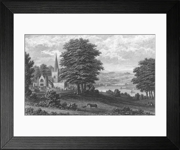 Framed Print : Whippingham Church, Isle of Wight, 1851. Artist: George Brannon Framed Print : Whippingham Church, Isle of Wight, 1851. Artist: George Brannon