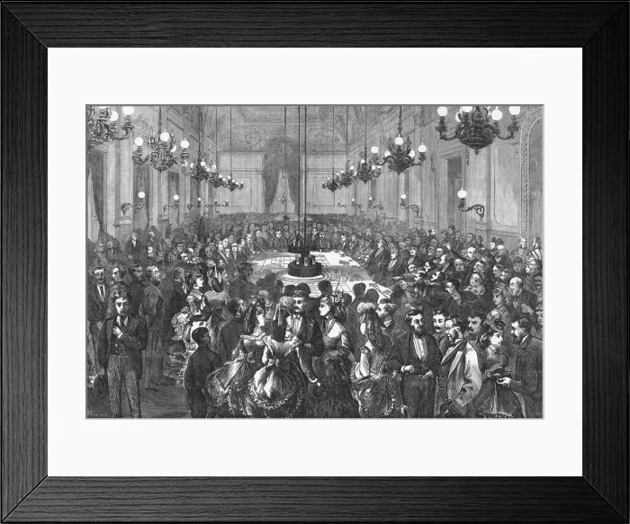 Framed Print : The Gambling Table at Hombourg, 1871. Artist: F Wentworth Framed Print : The Gambling Table at Hombourg, 1871. Artist: F Wentworth