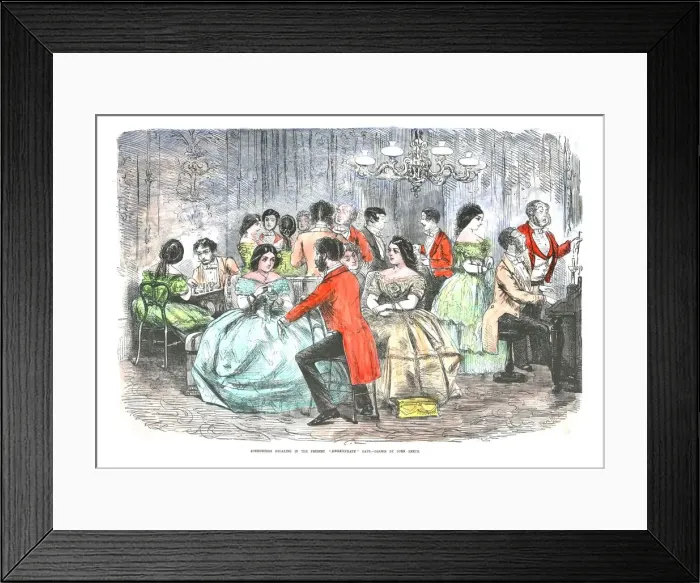 Framed Print : Foxhunters Regaling in the Present Degenerate Days, c1856. Artist: John Leech Framed Print : Foxhunters Regaling in the Present Degenerate Days, c1856. Artist: John Leech