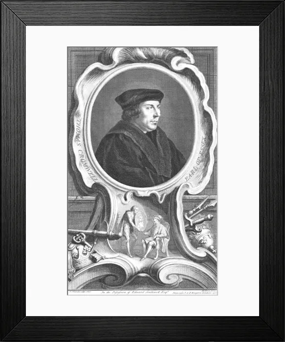 Framed Print : Thomas Cromwell, Earl of Essex, (1739). Artist: Jacobus Houbraken Framed Print : Thomas Cromwell, Earl of Essex, (1739). Artist: Jacobus Houbraken