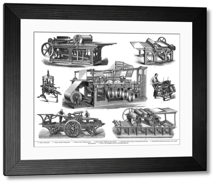 Framed Print : Printing presses, late 19th century? Framed Print : Printing presses, late 19th century?