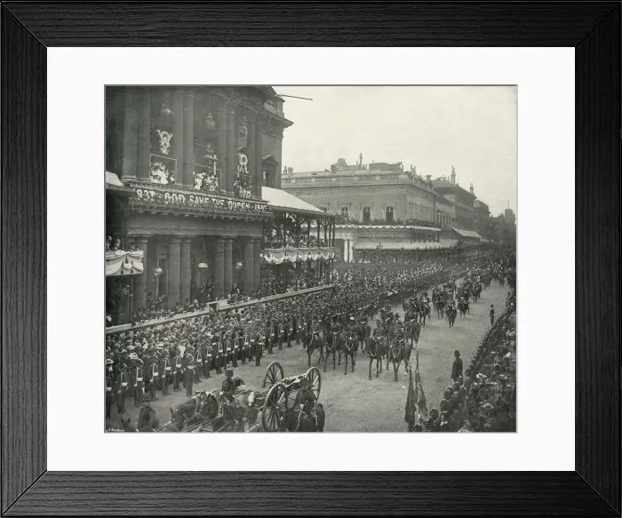 Framed Print : The Royal Procession: Aides-De-Camp Passing the United Service Club, (c1897) Framed Print : The Royal Procession: Aides-De-Camp Passing the United Service Club, (c1897)