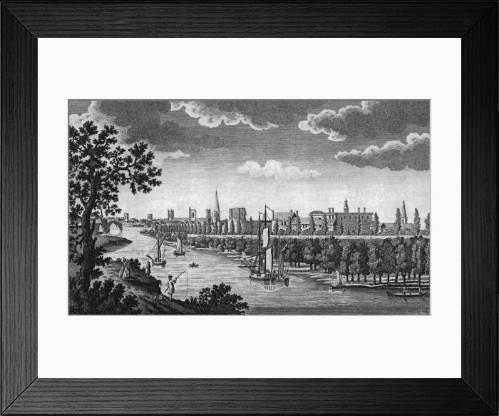 Framed Print : City of York and River Ouse, Yorkshire, c1776 Framed Print : City of York and River Ouse, Yorkshire, c1776