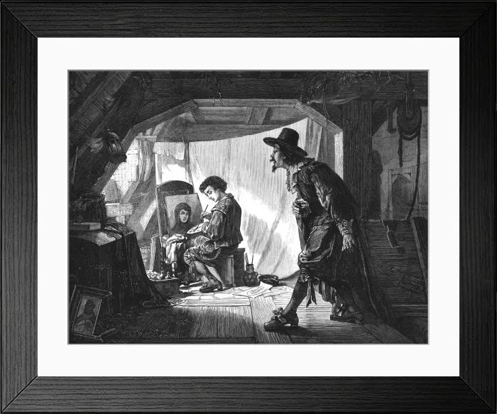 Framed Print : Young Rubens surprised by his master, Van Oort, (1875) Framed Print : Young Rubens surprised by his master, Van Oort, (1875)