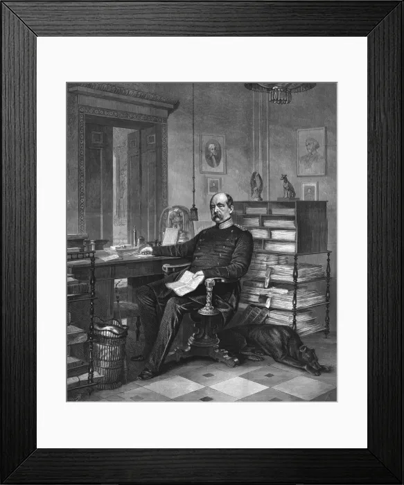 Framed Print : Prince Bismarck in his study, 1875 Framed Print : Prince Bismarck in his study, 1875