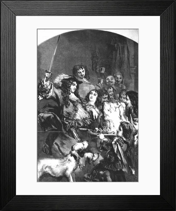 Framed Print : Charles the Second Knighting the Loin of Beef, (19th century). Artist: J Gilbert Framed Print : Charles the Second Knighting the Loin of Beef, (19th century). Artist: J Gilbert