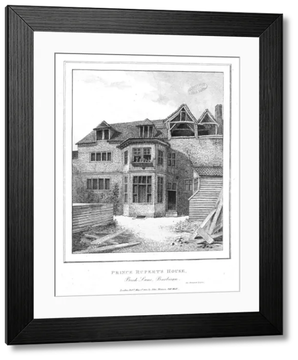 Framed Print : Prince Ruperts House, Beech Lane, Barbican, 1800 Framed Print : Prince Ruperts House, Beech Lane, Barbican, 1800