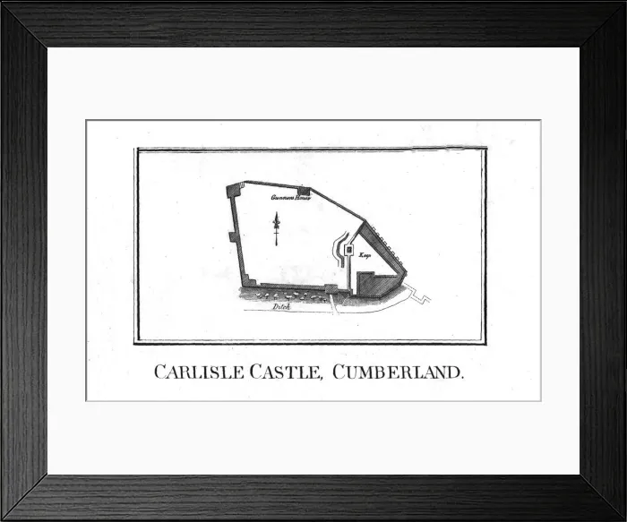 Framed Print : Plan of Carlisle Castle, Cumberland, late 18th century Framed Print : Plan of Carlisle Castle, Cumberland, late 18th century